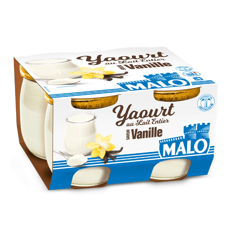 Malo Les Yaourts Yaourt Saveur Vanille lait frais