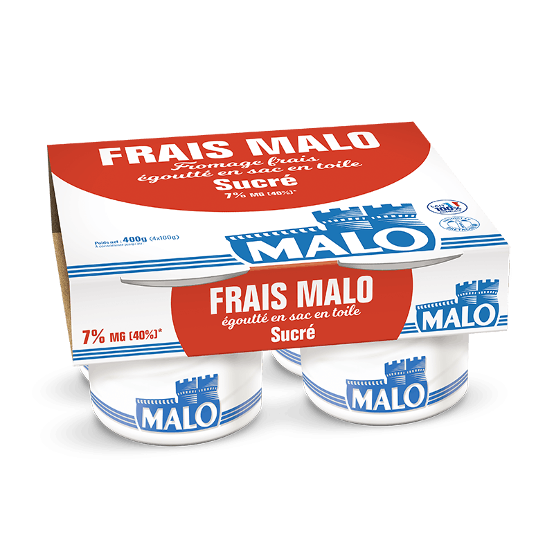 Malo Fromages frais Fromage frais Sucré 7% lait frais