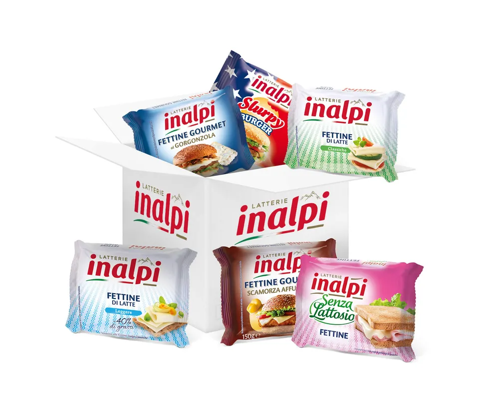 Inalpi Tasting Kit Box Fettine tranches fromage 6 paquets