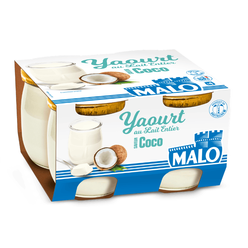 Malo Les Yaourts Yaourt Saveur Coco lait frais