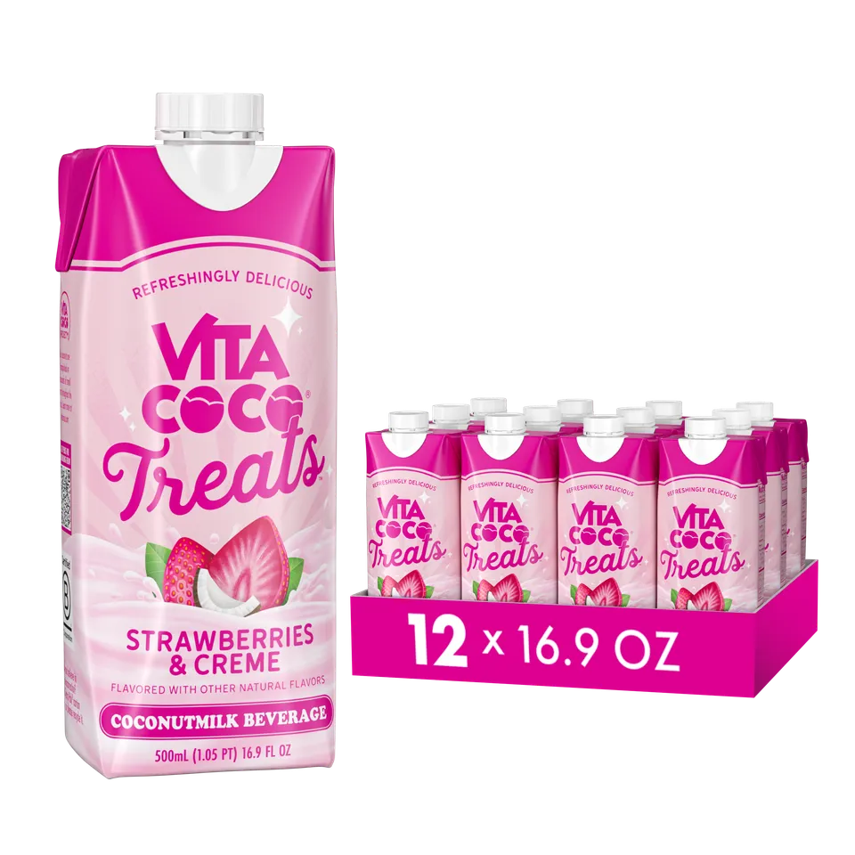 Vita Coco Treats boisson fruitée Fraise-Crème 16.9oz 12pk