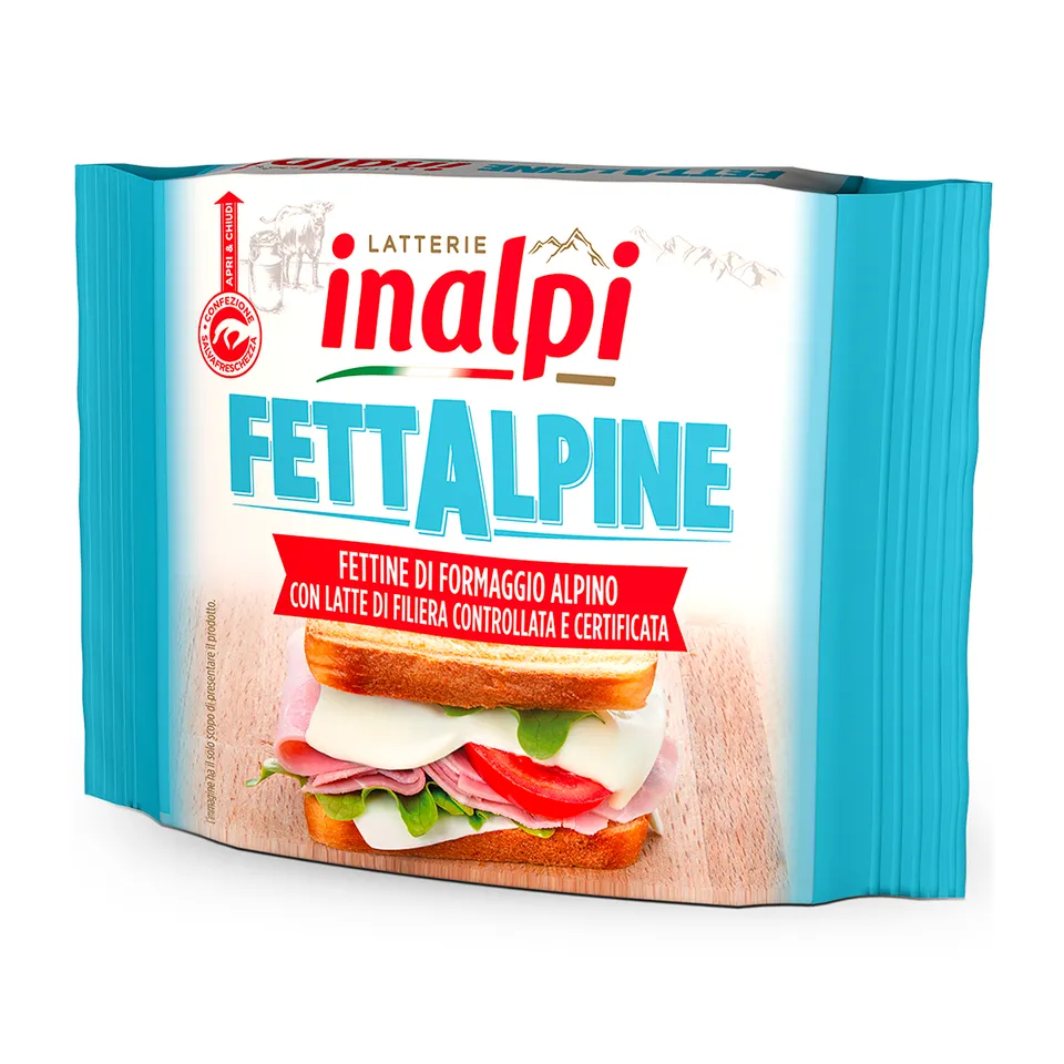 Inalpi Fettalpine fromage en tranches 150g italien