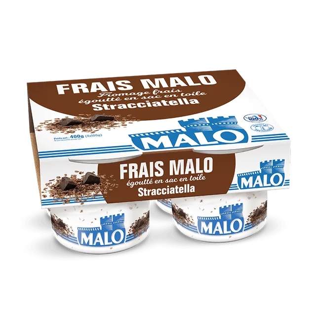 Malo Les Fromages frais Stracciatella fromage frais crémeux