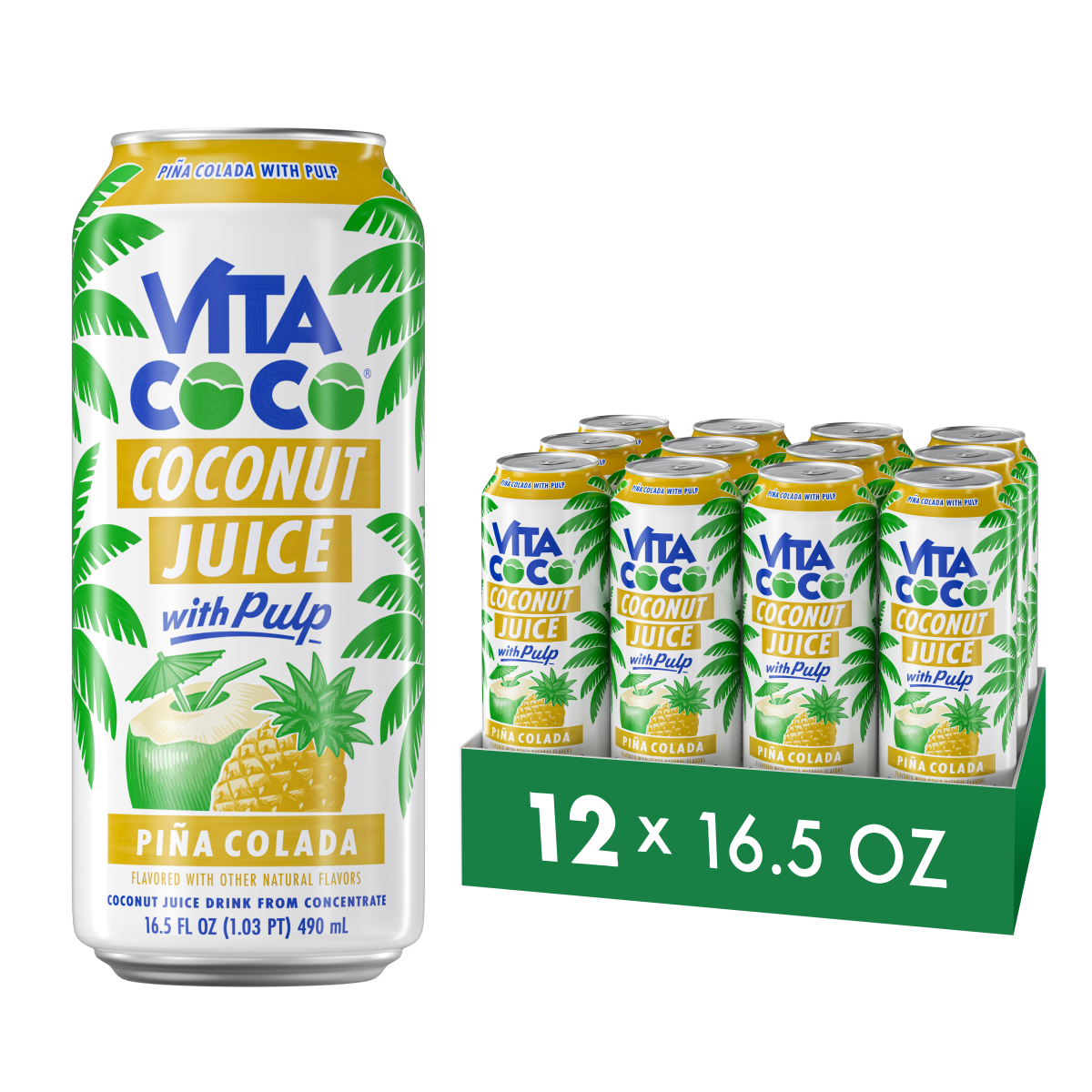 Vita Coco Coconut Juice jus de coco Original pulpe 16.5oz 12pk