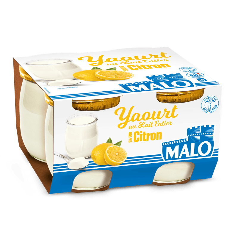 Malo Les Yaourts yaourt saveur citron au lait frais