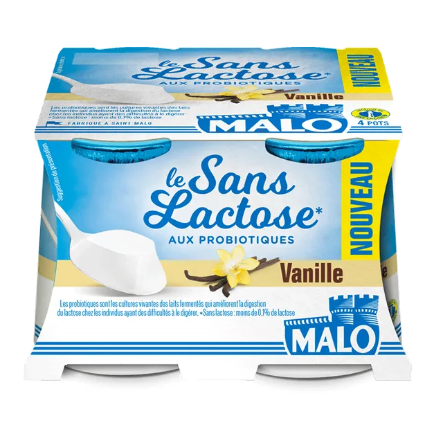 Malo Le Sans Lactose yaourt vanille sans lactose