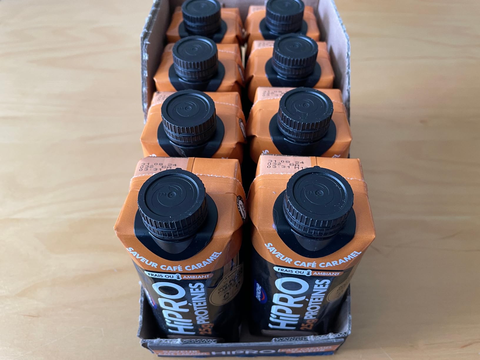 Hipro Boisson protéinée caramel café 330ml lot 8x330ml sans lactose