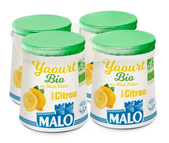 Malo Les Bio Yaourt Bio Citron au lait frais