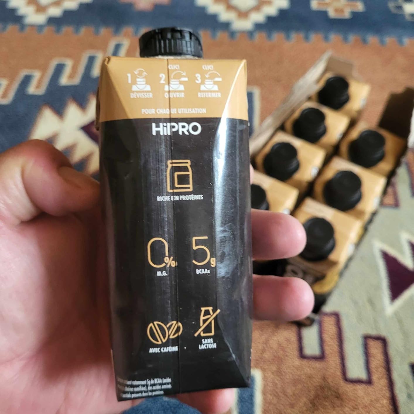 Hipro Boisson Protéinée Café Latte 8 x 330ml Sans Lactose