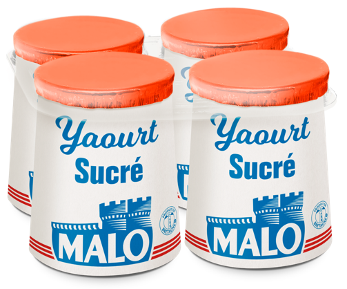 Malo Les Yaourts Sucré Yaourt Nature au lait frais