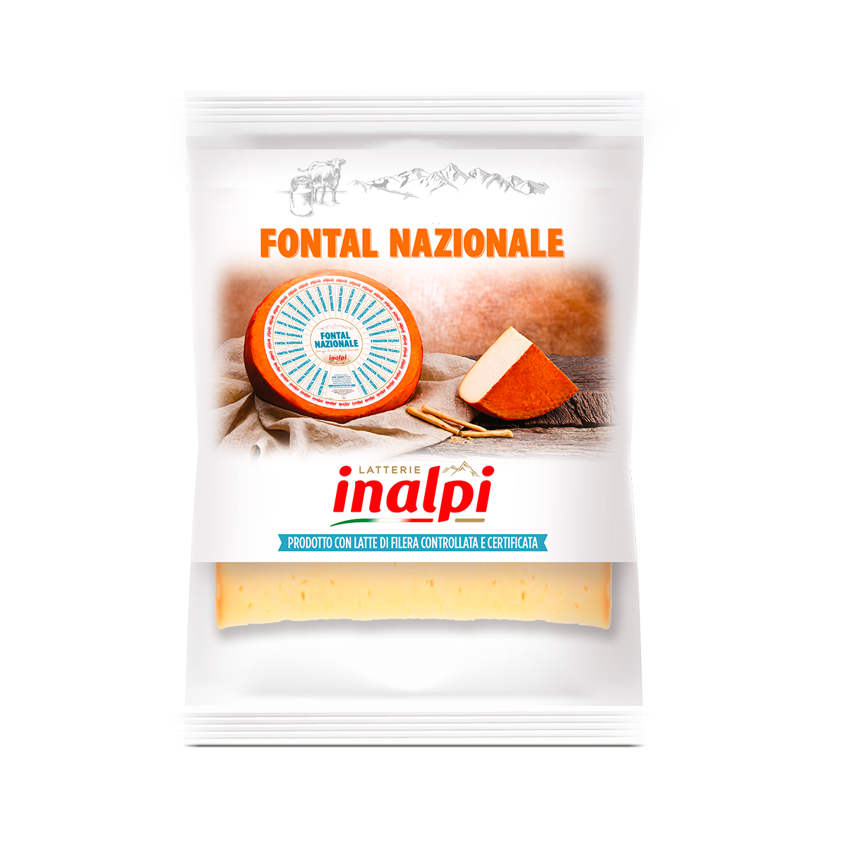 Inalpi Cheeses Fontal Nazionale 200g Pâte Pressée Doux