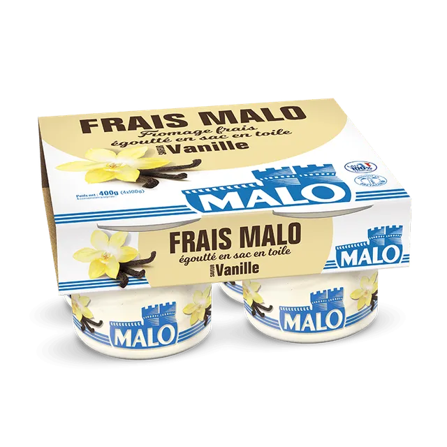 Malo Les Fromages frais Saveur Vanille fromage frais vanille