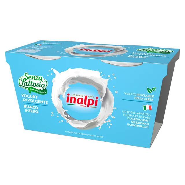 Inalpi yaourt nature entier 2x125g sans lactose
