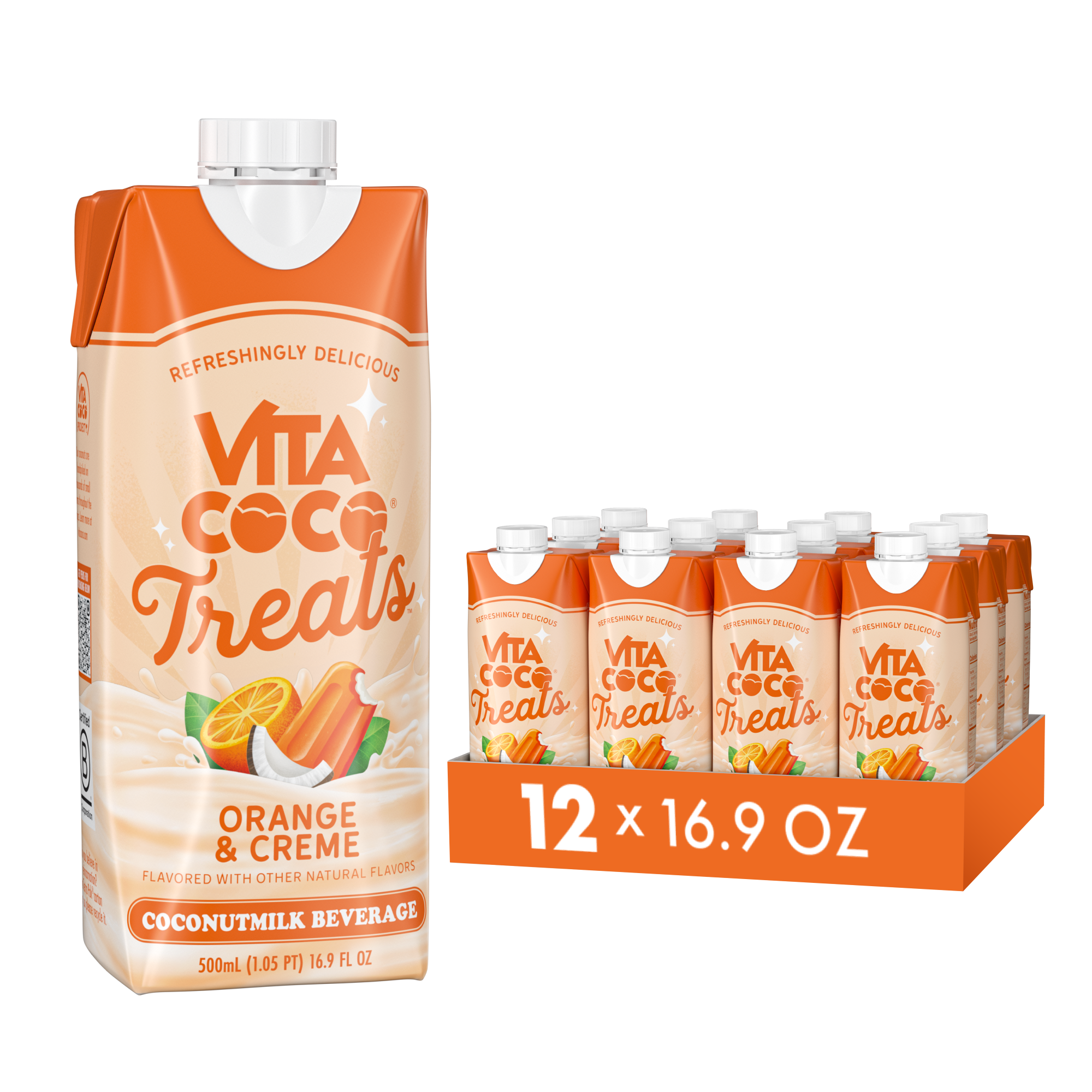Vita Coco Treats boisson fruitée Fraise-Crème 16.9oz 12pk