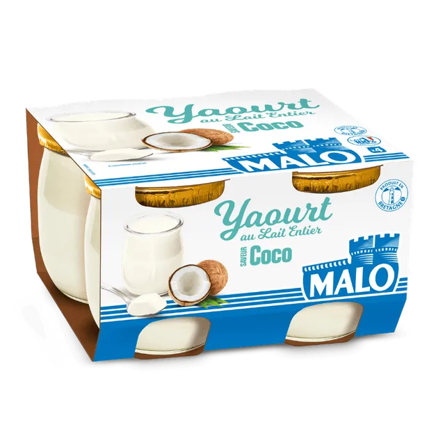 Malo Les Yaourts Yaourt Saveur Coco lait frais