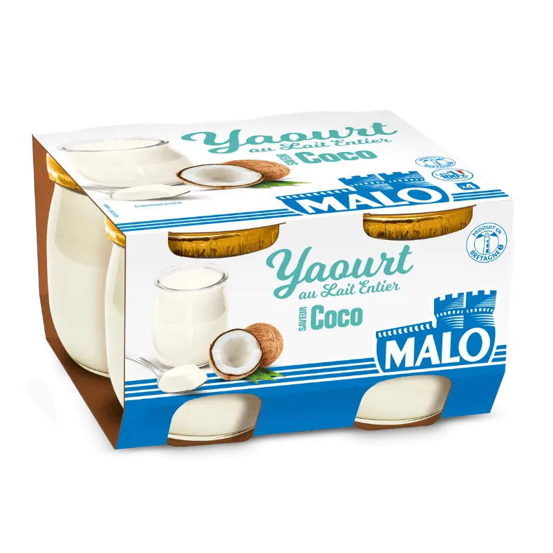 Malo Les Yaourts Yaourt Saveur Coco lait frais