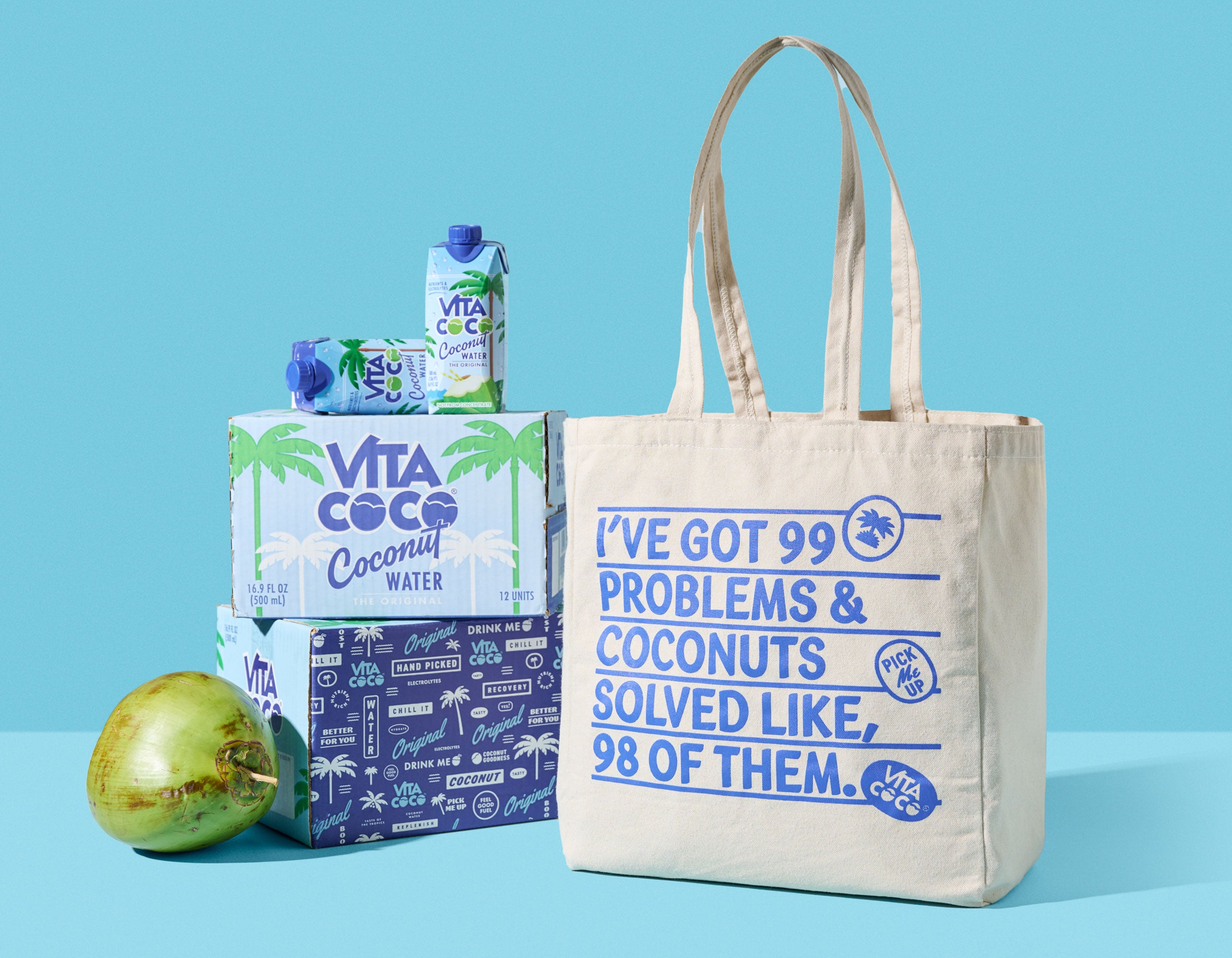 Vita Coco Merch 99 Problems tote bag sac en toile
