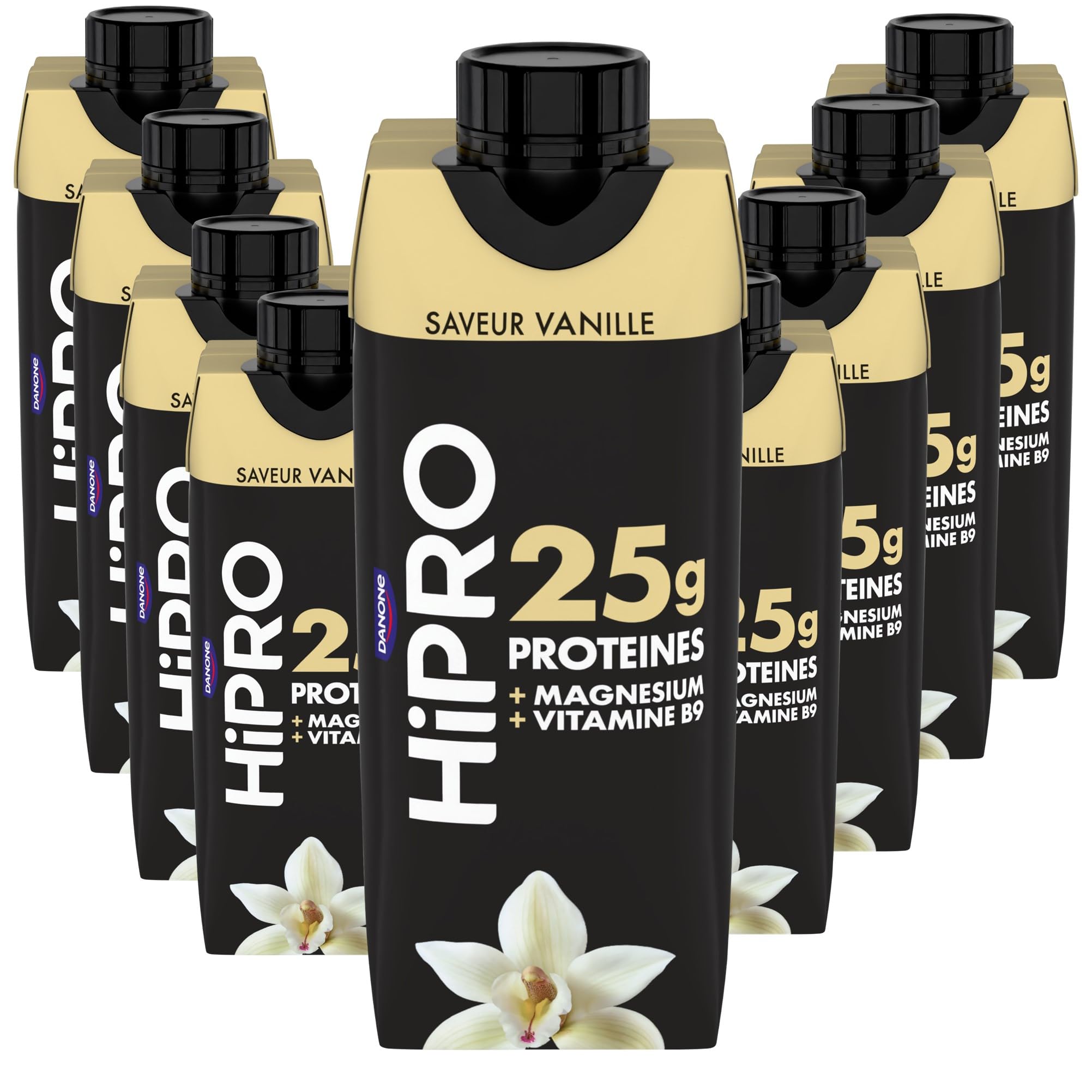 Hipro Boisson Protéinée Vanille 8 x 330ml Sans Lactose