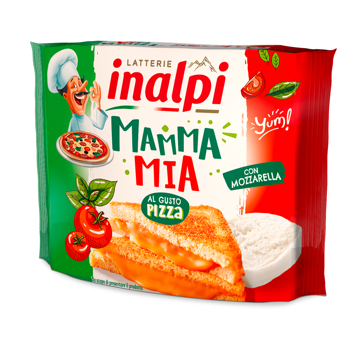 Inalpi Mamma Mia Pizza tranches fromage 150g 6x