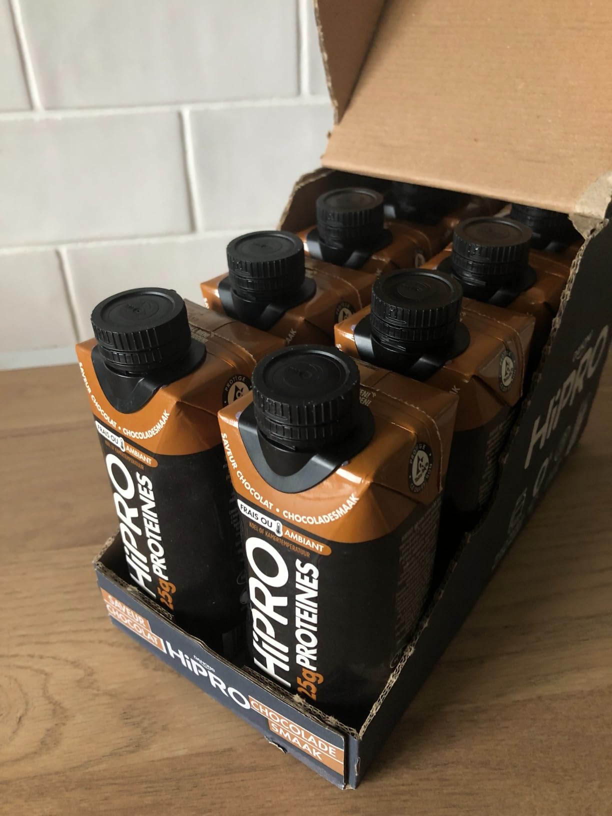 Hipro Boisson Protéinée Chocolat 8 x 330ml Sans Lactose