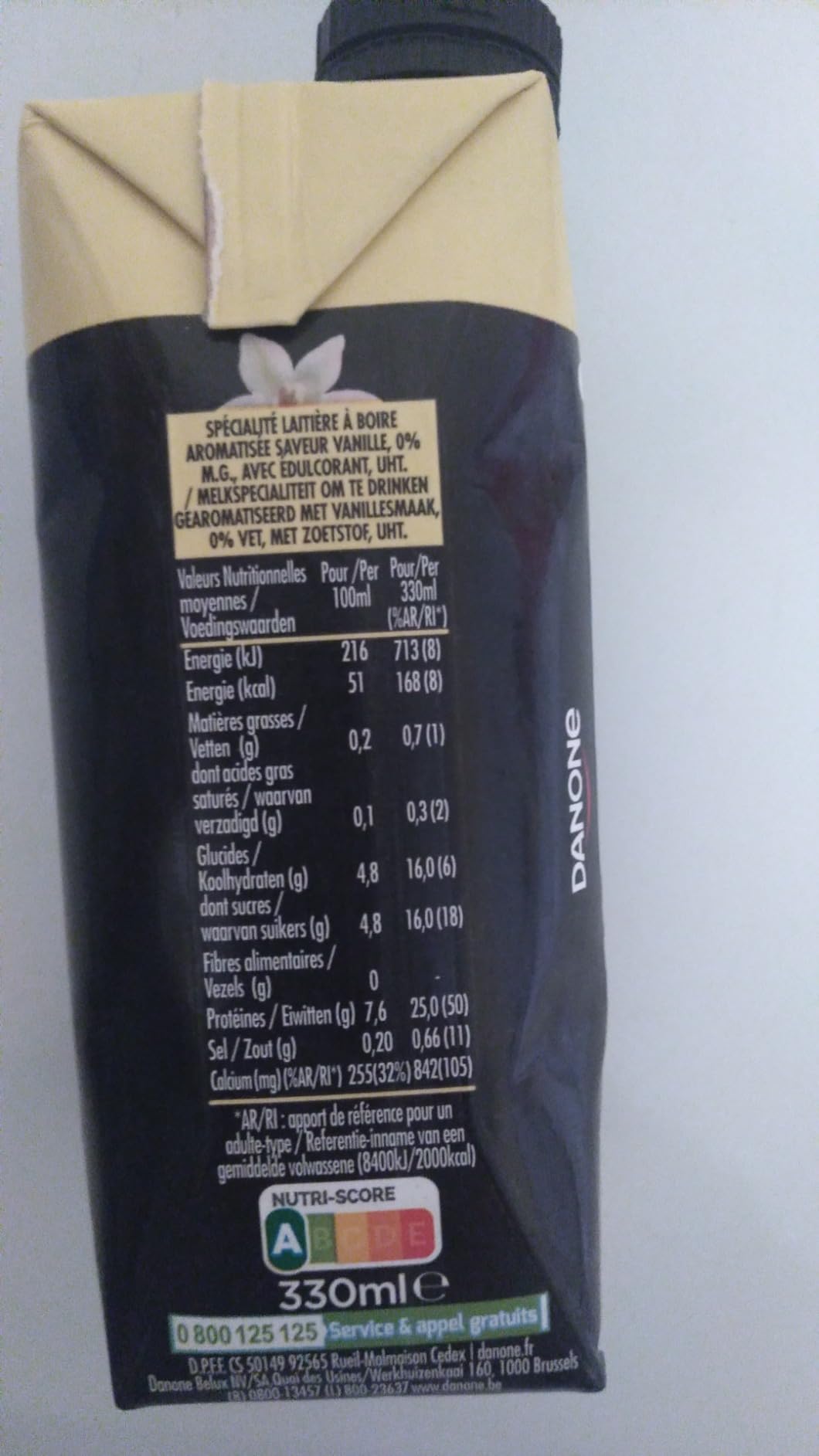 Hipro Boisson Protéinée Vanille 8 x 330ml Sans Lactose