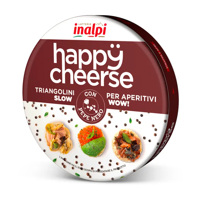 Inalpi Happy Cheerse Fromage Fondu Poivre Noir 140g