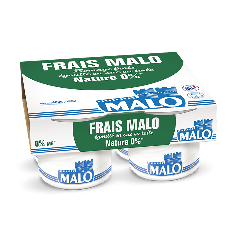 Malo Les Fromages frais nature 0% fromage frais pot 500 g