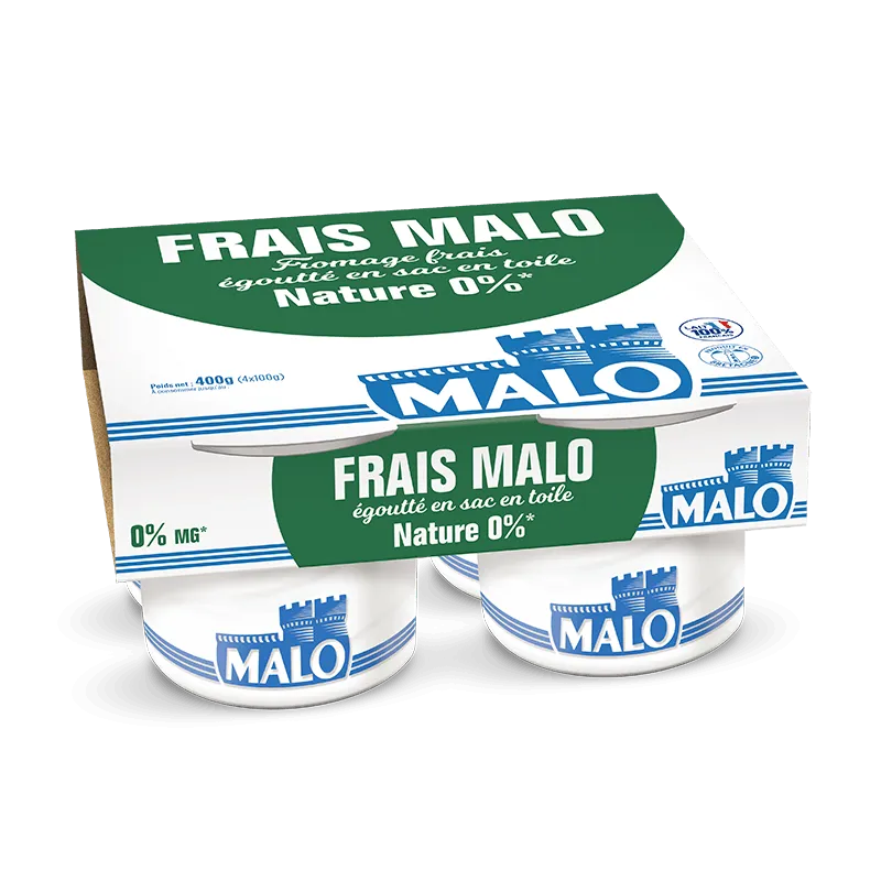 Malo Les Fromages frais nature 0% fromage frais pot 500 g