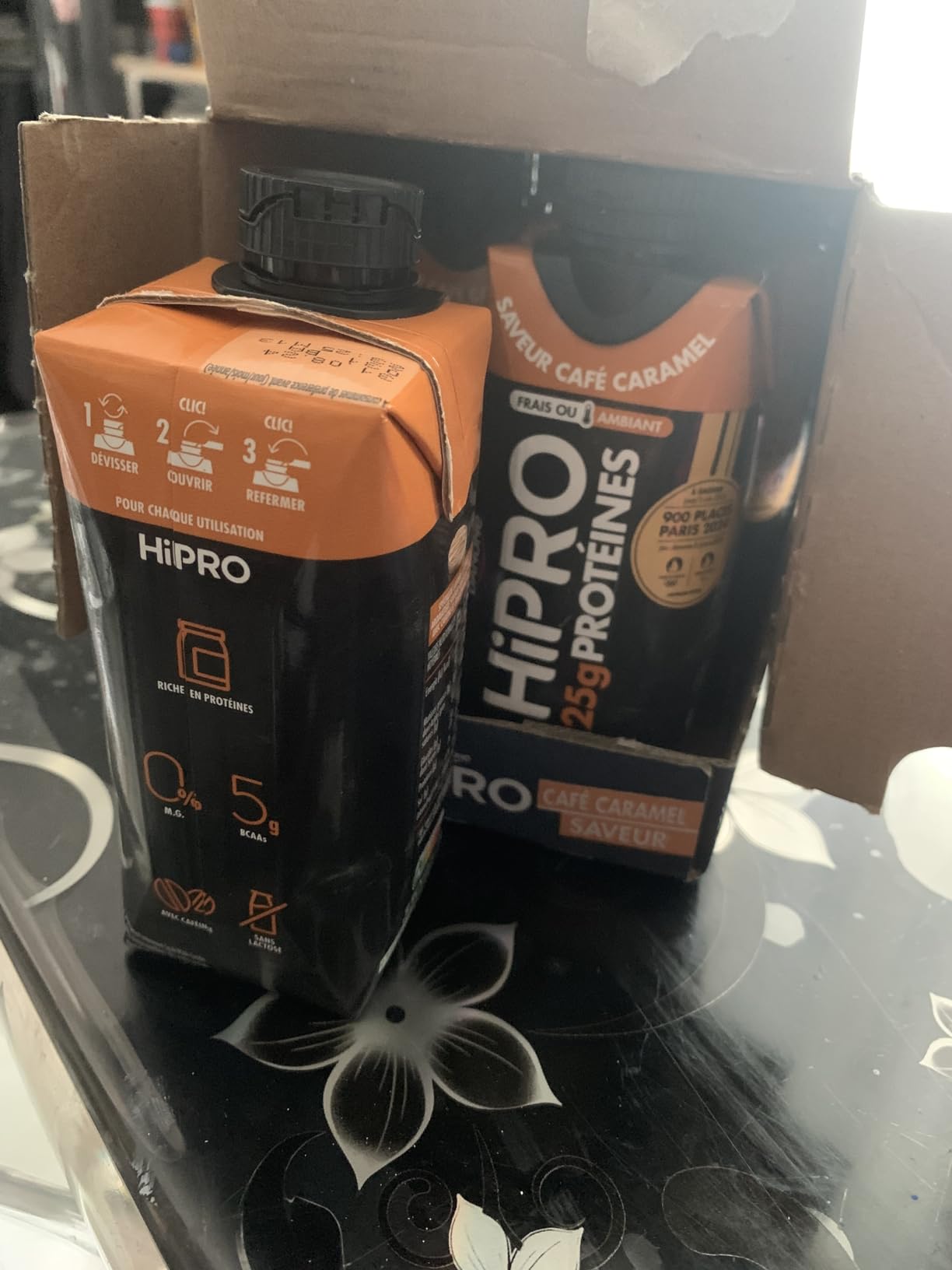 Hipro Boisson protéinée caramel café 330ml lot 8x330ml sans lactose