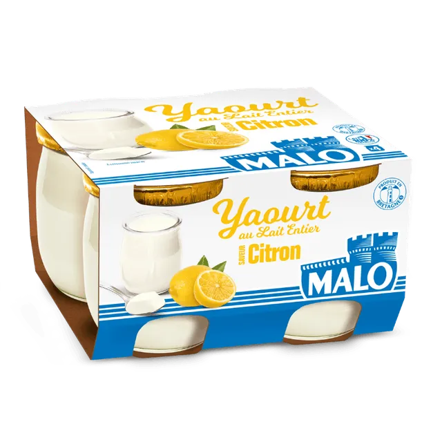 Malo Les Yaourts lait entier Citron yaourt citron
