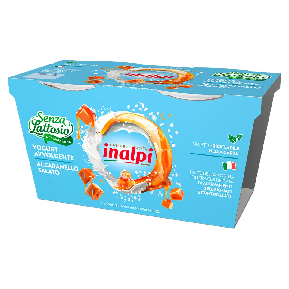Inalpi Yogurt Yaourt Entier Caramel Salé 2x125g Sans Lactose