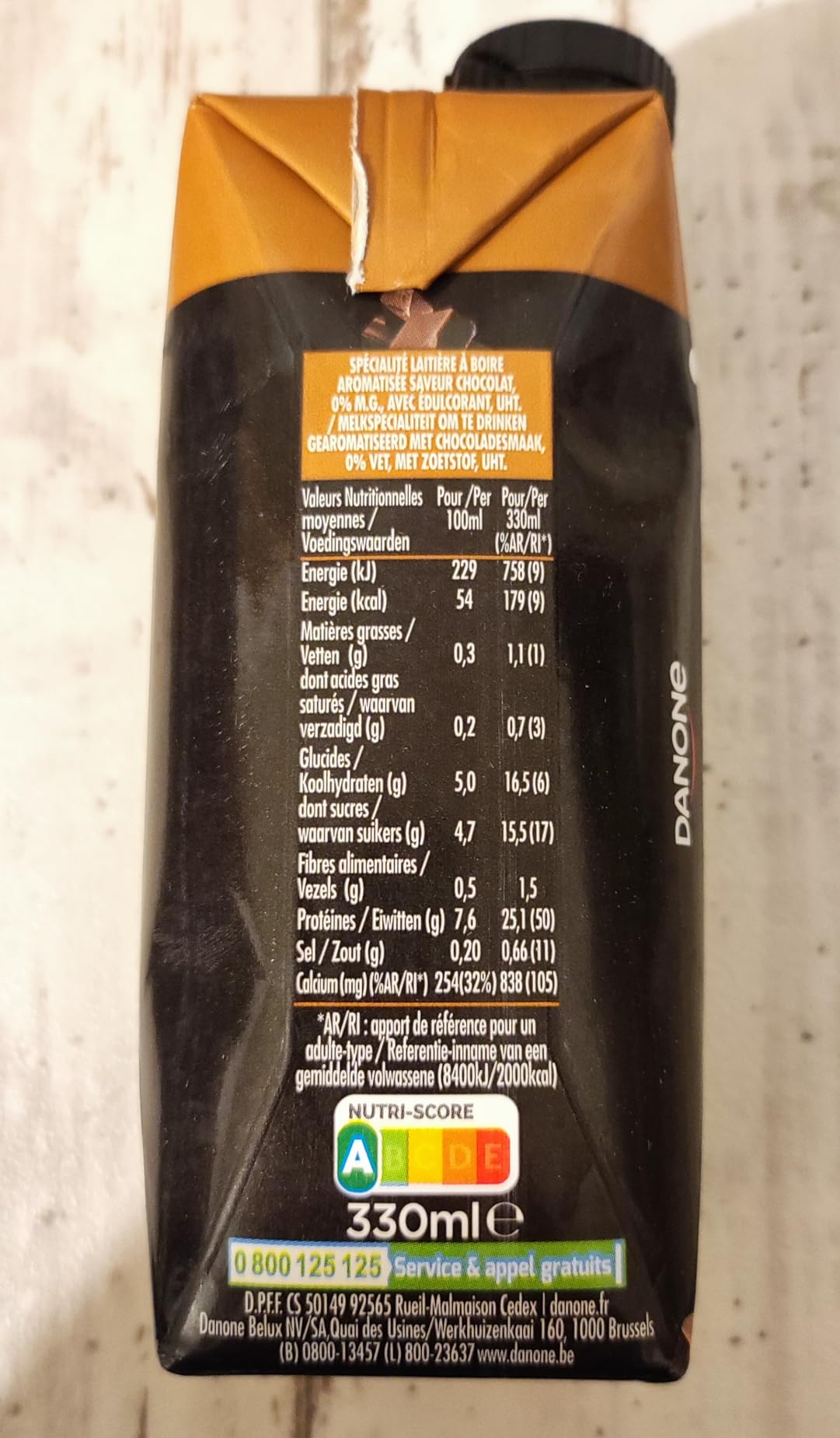 Hipro Boisson Protéinée Chocolat 8 x 330ml Sans Lactose