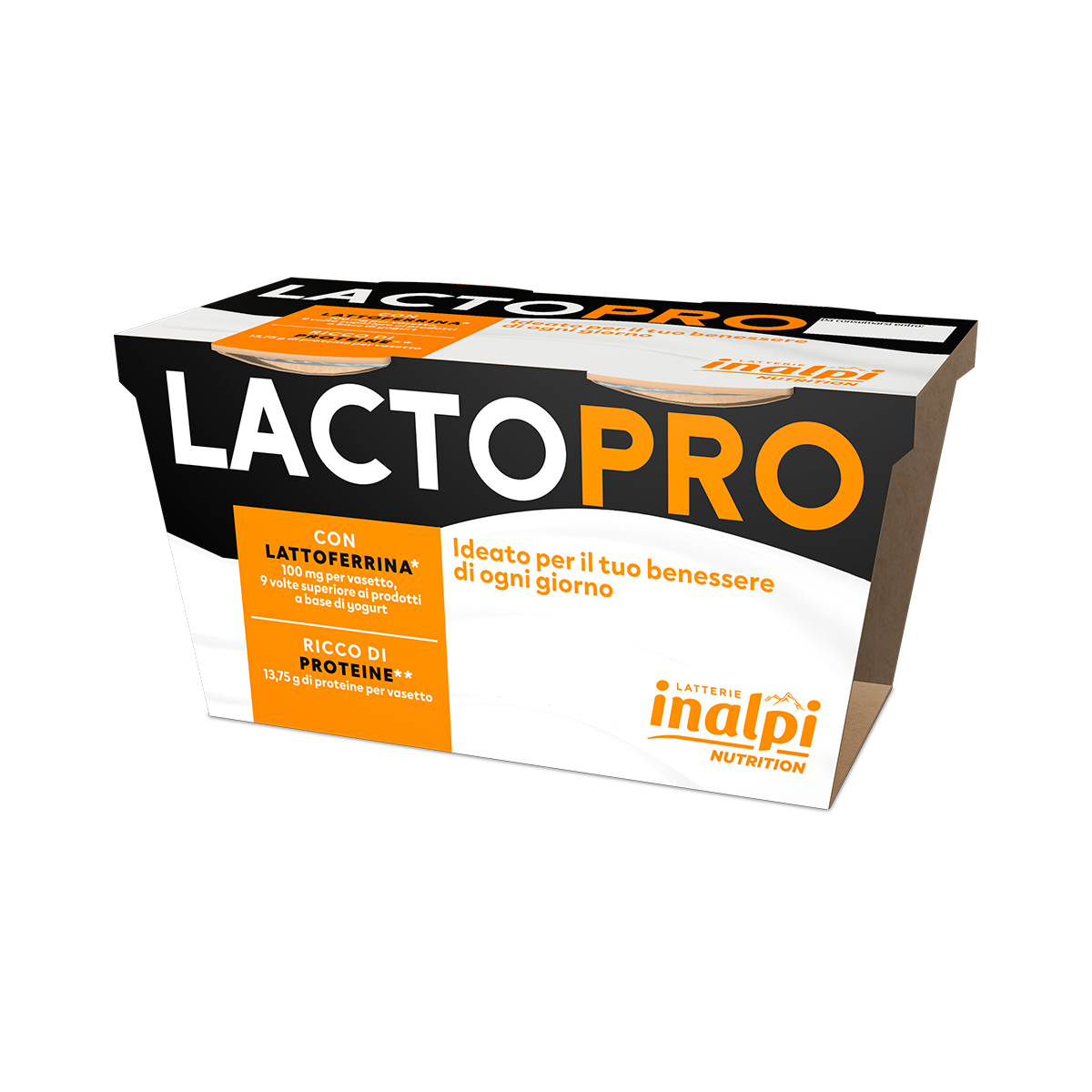 Inalpi LactoPro Protein+ lait fermenté lactoferrine 2x125g