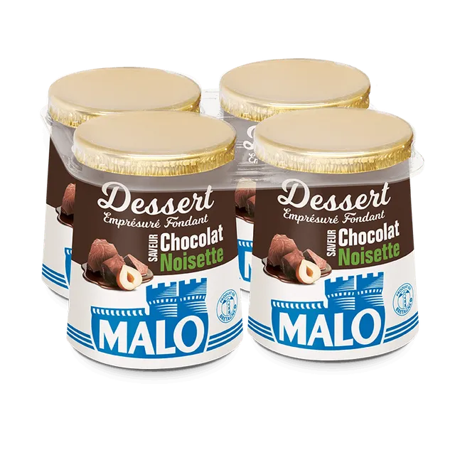 Malo Les Desserts crème dessert chocolat noisette