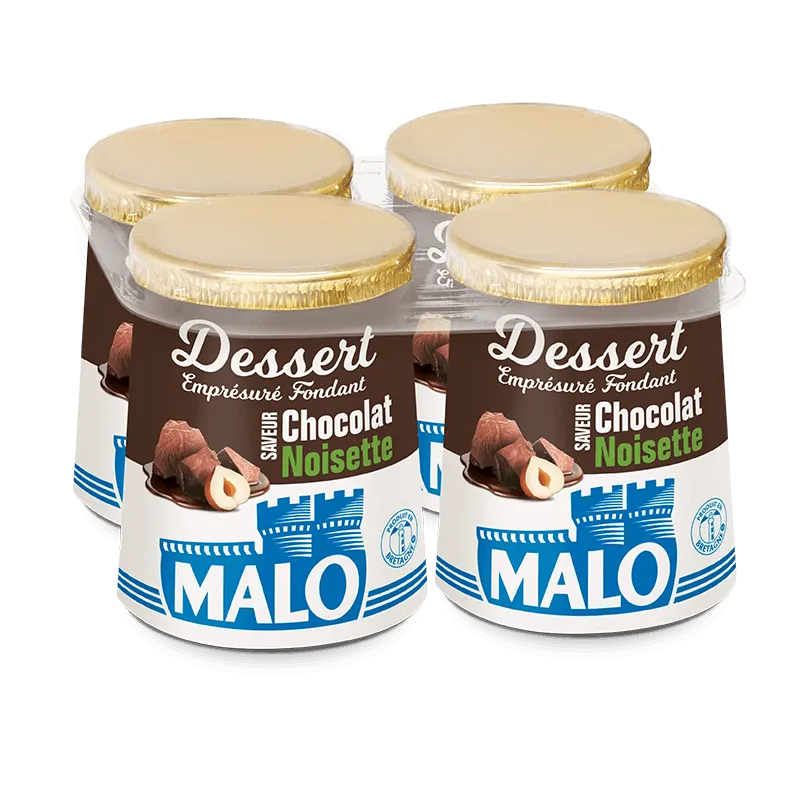 Malo Les Desserts crème dessert chocolat noisette