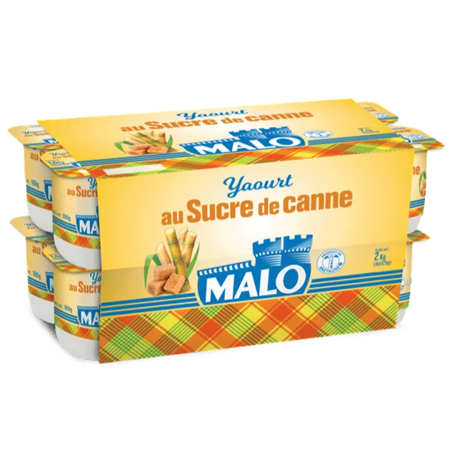 Malo Les Yaourts yaourt sucre de canne x16 familial
