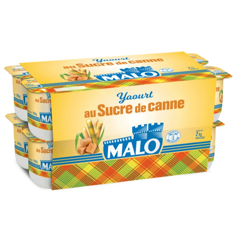 Malo Les Yaourts yaourt sucre de canne x16 familial