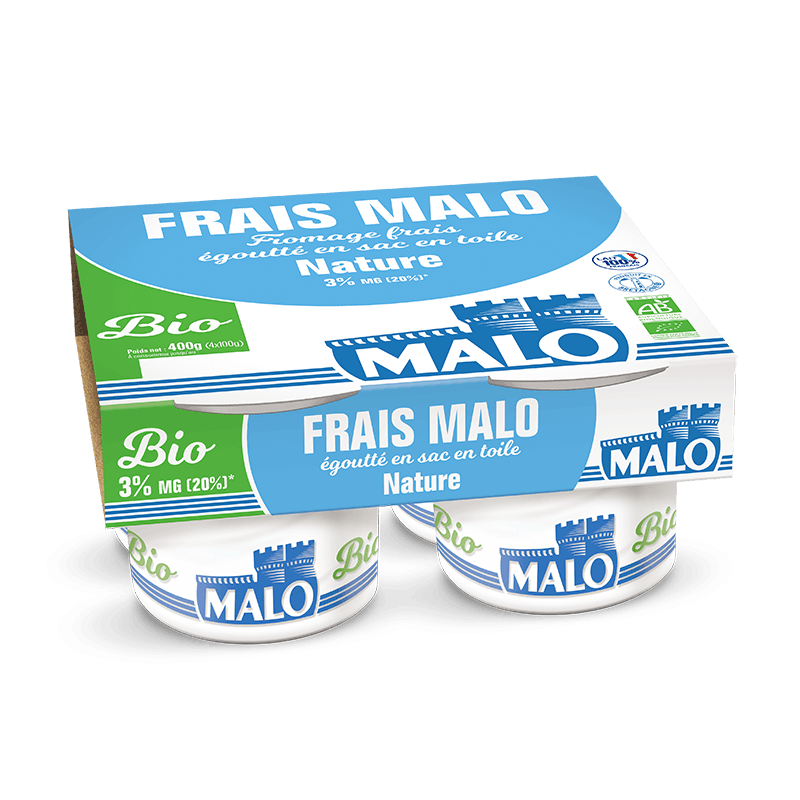 Malo Les BIO fromage frais nature 3% bio