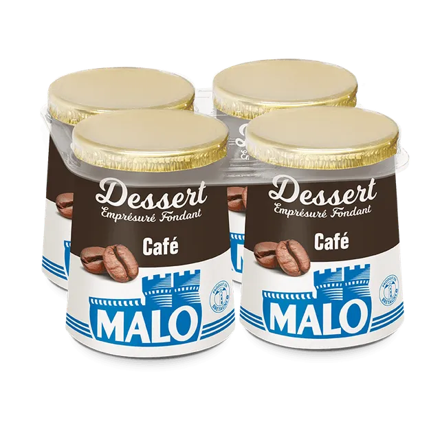 Malo Les Desserts crème dessert café au lait frais