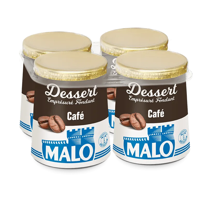 Malo Les Desserts crème dessert café au lait frais
