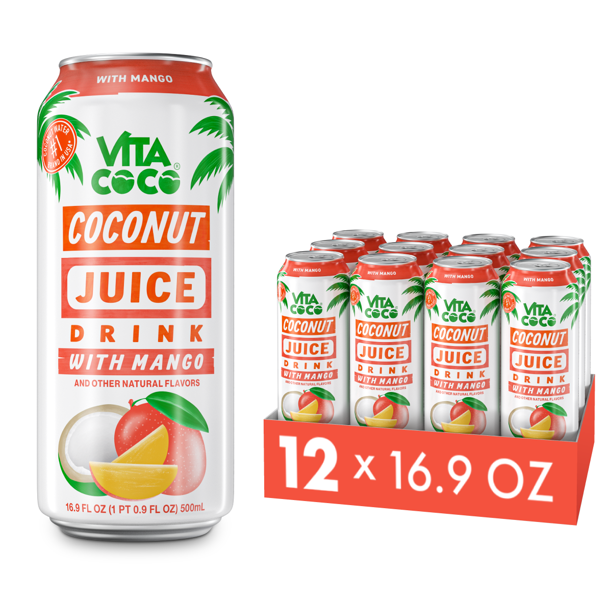 Vita Coco Coconut Juice jus de coco Original pulpe 16.5oz 12pk