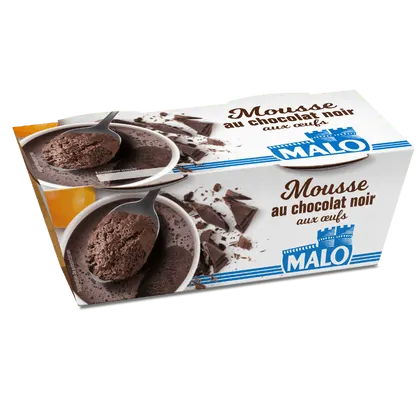 Malo Les Desserts Mousse Chocolat Noir aux Œufs