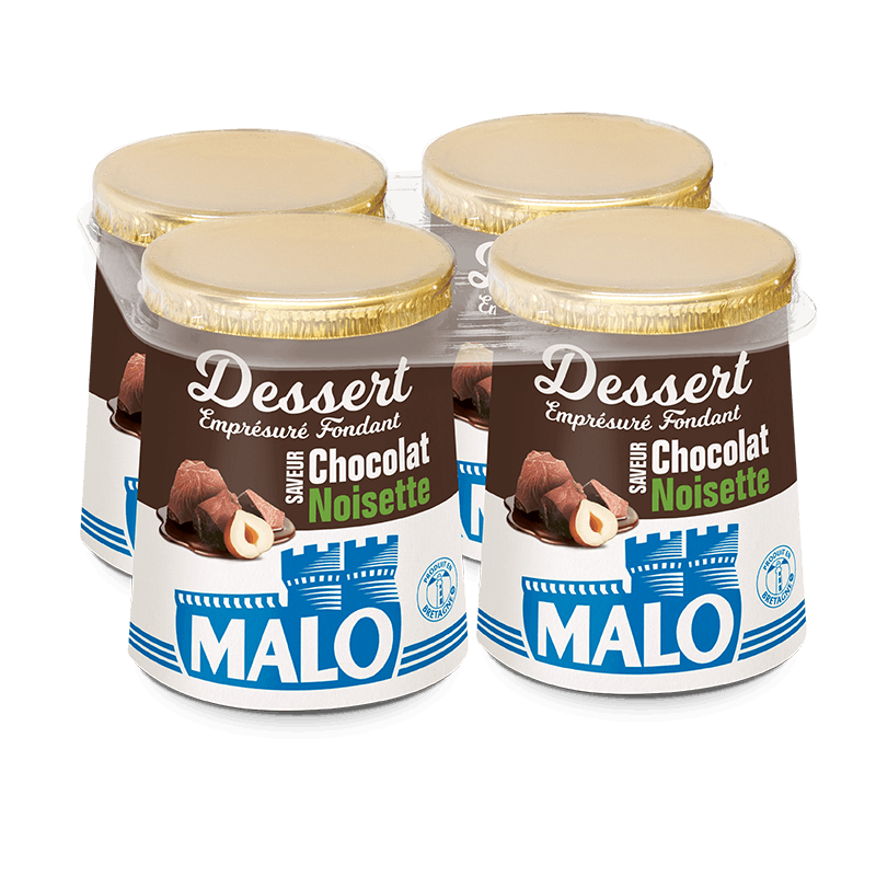 Malo Les Desserts crème dessert chocolat noisette