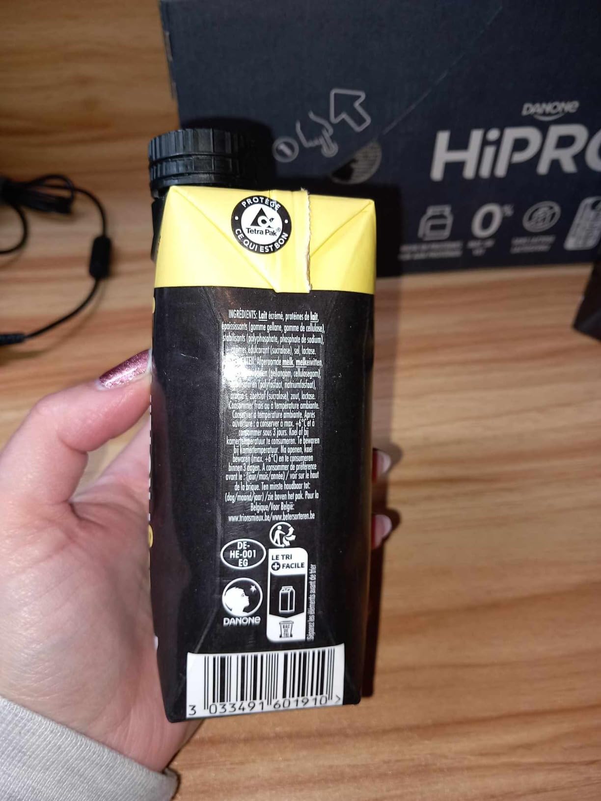 Hipro Boisson Protéinée Vanille 8 x 330ml Sans Lactose