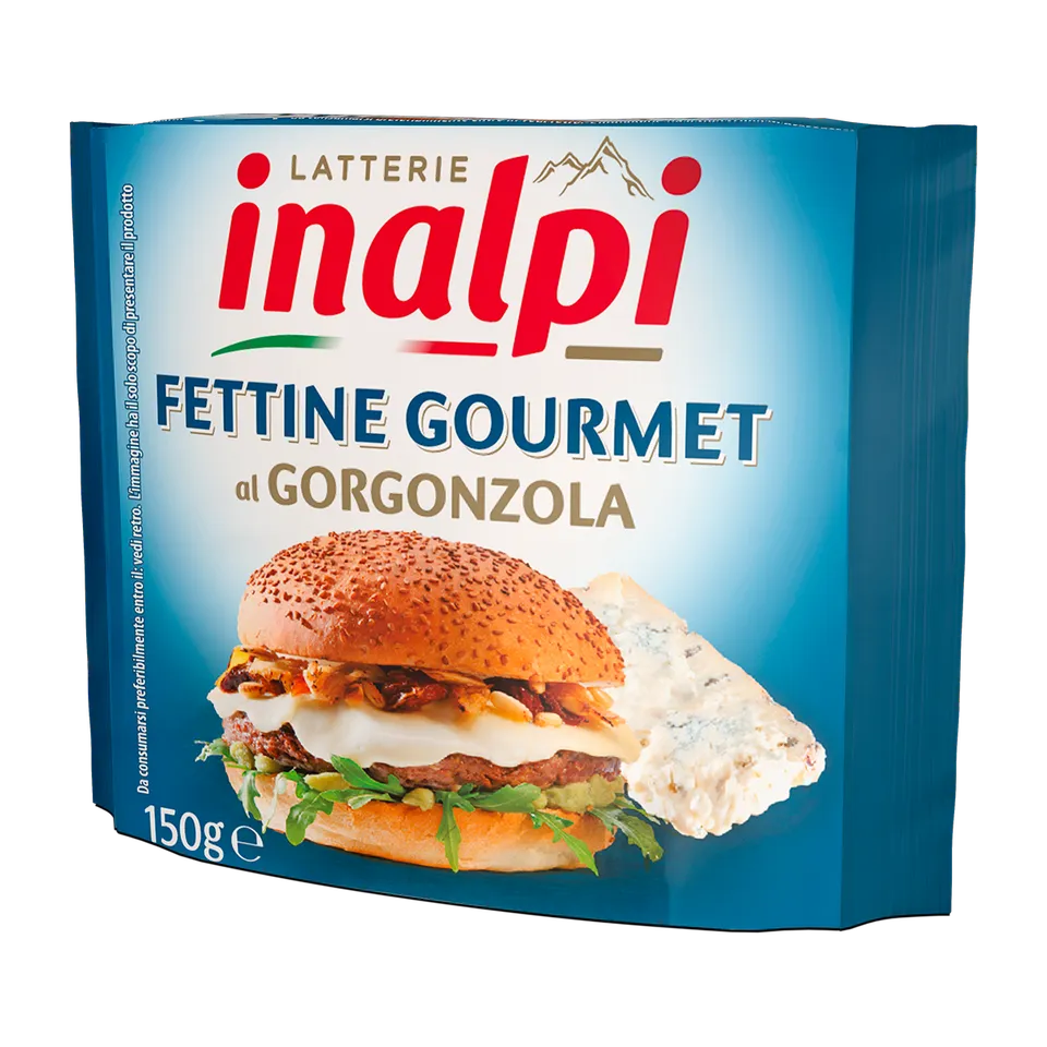Inalpi Fettine Gourmet Gorgonzola tranches fromage fondu 150g