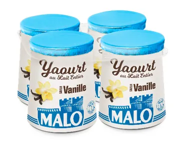 Malo Les Yaourts lait entier vanille yaourt crémeux