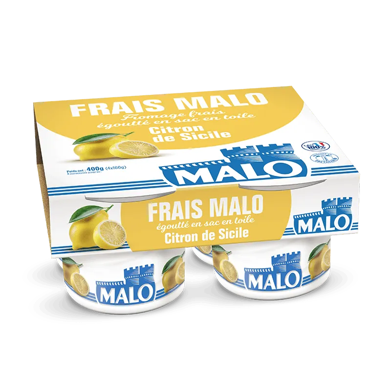 Malo Les Fromages Frais Citron de Sicile Fromage Frais au frais