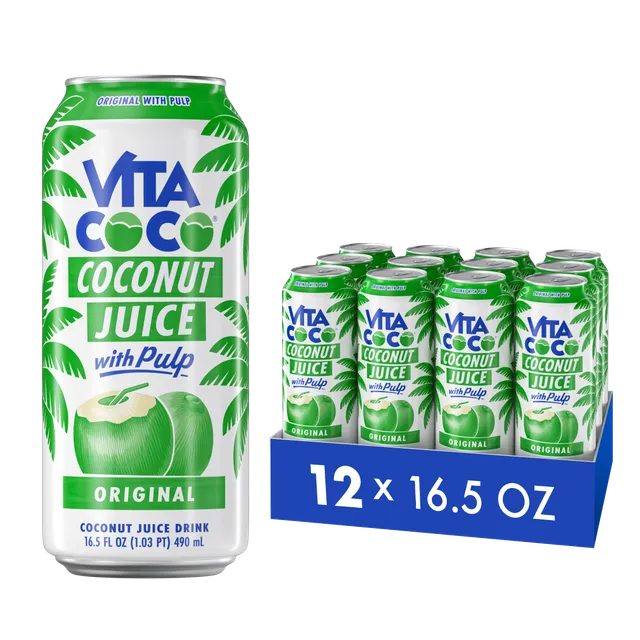 Vita Coco Coconut Juice jus de coco Original pulpe 16.5oz 12pk