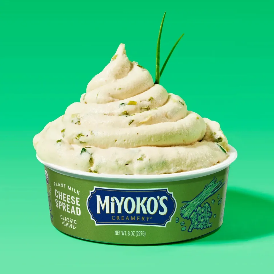 Miyoko Plant Milk Cheese Spread ciboulette fromage vegan