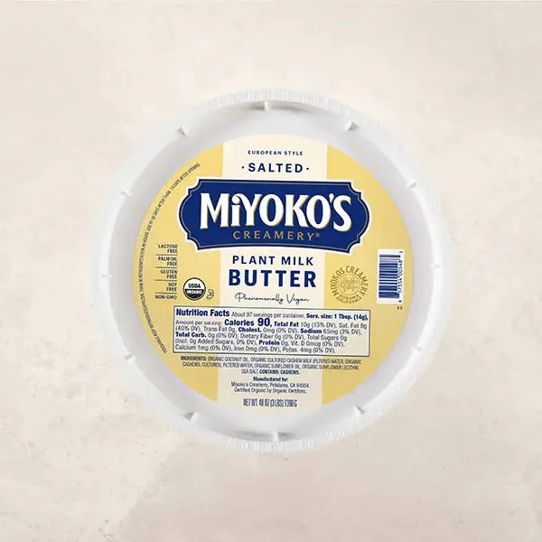Miyoko Plant Milk Euro Butter beurre végétal salé cajou